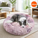 Cat Dog Pet Calming Bed Warm Soft Plush Round Nest Comfy Sleeping Kennel Cave AU In Australia - Darrahopens