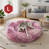 Cat Dog Pet Calming Bed Warm Soft Plush Round Nest Comfy Sleeping Kennel Cave AU In Australia - Darrahopens