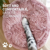 Cat Dog Pet Calming Bed Warm Soft Plush Round Nest Comfy Sleeping Kennel Cave AU In Australia - Darrahopens