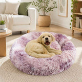 Dog Cat Pet Calming Bed Warm Soft Plush Round Nest Comfy Sleeping Kennel Cave 90 In Australia - Darrahopens
