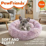 Dog Pet Cat Calming Bed Beds Large Mat Comfy Puppy Fluffy Donut Cushion Plush 70 In Australia - Darrahopens
