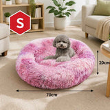 Dog Pet Cat Calming Bed Beds Large Mat Comfy Puppy Fluffy Donut Cushion Plush 70 In Australia - Darrahopens