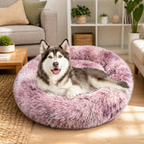 Dog Pet Cat Calming Bed Beds Large Mat Comfy Puppy Fluffy Donut Cushion Plush 70