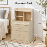 HYGGO Wooden Bedside Table Nightstand Drawer Storage Minimalist Multi-Functional In Australia - Darrahopens