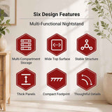 HYGGO Wooden Bedside Table Nightstand Drawer Storage Minimalist Multi-Functional In Australia - Darrahopens