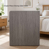 HYGGO Bedside Table Drawer Nightstand Light Gray Wood Grain Storage Tray White 48cm In Australia - Darrahopens