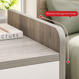 HYGGO Two-Tone Bedside Table Nightstand Light Gray White Drawers Wooden Knobs In Australia - Darrahopens