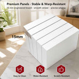 HYGGO White Minimalist Nightstand Double Drawer Bedside Table Wooden Handles Tray In Australia - Darrahopens