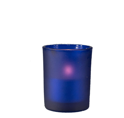 40 Pack Blue Frosted Glass Votive Tealight Candle Holders House Party Cenrepiece Xmas Wedding Decor Glass Candlestick Party Decorations Bridal Baby Shower Event
