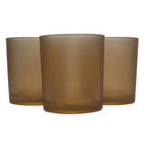 20 Pack Brown Frosted Glass Votive Tealight Candle Holders House Party Cenrepiece Xmas Wedding Decor Glass Candlestick Party Decorations Bridal Valentines Event