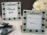 10 Pack Wedding Coasters Glass Square Photo Frame Bomboniere Favour 9x9cm - 2 Frames per Pack