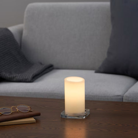 5 Pcs LED Block Pillar Candle White Flameless Safe Indoor Battery Power Party Home Decor Wedding Xmas Table Centrepiece