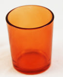 20 Pack Orange Glass Votive Tealight Candle Holders House Party Cenrepiece Xmas Wedding Decor Glass Candlestick Party Decorations Bridal Baby Shower Event