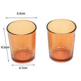 40 Pack Orange Glass Votive Tealight Candle Holders House Party Cenrepiece Xmas Wedding Decor Glass Candlestick Party Decorations Bridal Baby Shower Event