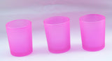 40 Pack Pink Frosted Glass Votive Tealight Candle Holders House Party Cenrepiece Xmas Wedding Decor Glass Candlestick Party Decorations Bridal Valentines Event