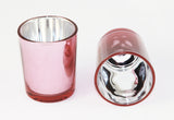 40 Pack Rose Gold Pink Votive Tealight Candle Holders Valentines Day Mercury  Wedding Decor Glass Candlestick Party Decorations Bridal Baby Shower Event