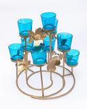 40 Pack Turquoise Glass Votive Tealight Candle Holders House Party Cenrepiece Xmas Wedding Decor Glass Candlestick Party Decorations Bridal Baby Shower Event