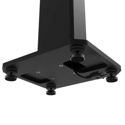 Kanto YU4 140W Powered Bookshelf Speakers with Bluetooth® and Phono Preamp - Pair, Matte Black with SX22 Black Stand Bundle