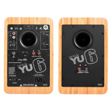 Kanto YU6 200W Powered Bookshelf Speakers with Bluetooth® and Phono Preamp - Pair, Bamboo with SX26 Black Stand Bundle