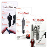 KeySmart Mini Knife, SafeBlade, MultiTool 5-in-1 Accessory 3 Pack