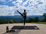 Mandala Yoga Mat Premium Bundle, Includes Yoga Mat 188cm H x 61cm W, Yoga Strap & Steel Hydration Bottle - Black In Australia - Darrahopens