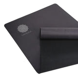Mandala Yoga Mat Premium Bundle, Includes Yoga Mat 188cm H x 61cm W, Yoga Strap & Steel Hydration Bottle - Black