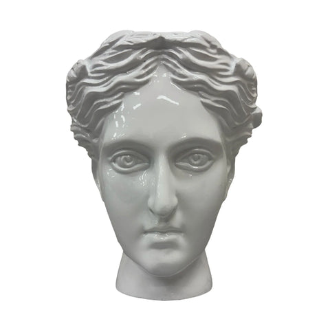 Urban Attitude Venus Head Planter - Matte White In Australia - Darrahopens