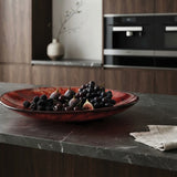 Urban Attitude SHAY Extra Large Bowl Height 6cm lowest 12cm highest by Width 52.5cm x 60cm - Berry Red