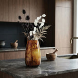 Urban Attitude RACH Large Vase Height 25.5cm, Width 17cm, Opening 6cm x 9cm - Burnt Amber
