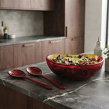 Urban Attitude RAQS Salad Bowl Height: 11.5cm, Width: 29.5cm, Length: 31cm - Berry Red In Australia - Darrahopens