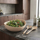 Urban Attitude RAQS Salad Bowl Height: 11.5cm, Width: 29.5cm, Length: 31cm - Stone Ivory In Australia - Darrahopens