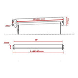 Outdoor Roller Blind Sun Screen Awning With Aluminium Hood