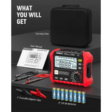 KAIWEETS Megohmmeter, Insulation Resistance Tester, Up to 100GΩ, 50V/100V/250V/500V/1000V, One-Touch DAR/PI, with AC/DC Voltage Testing for Motors, Solar, HVAC