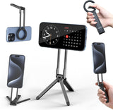 ULANZI MA30 Magnetic Phone Tripod Stand for iPhone - Aluminium Maglock Smartphone Mini Tripod Pocket Cell Phone Stand Dual-Sided Magnet Quick Mount Compatible with iPhone 16 15 14 13 12 Magsafe
(Grey)