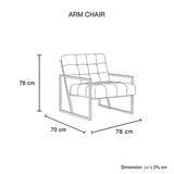 Carman Arm Chair Blue Velvet