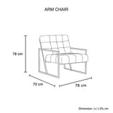Arm Chair Blue Velvet Fabric Golden Metal Base