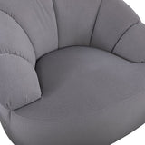 Arm Chair Silver Fabric 360 Degree Swivel