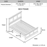 4 Pcs Bedroom Suite Solid MDF King White