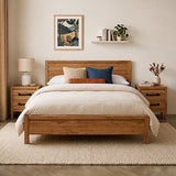 King Bedroom Suite – 5 Piece Set with Dresser & Tallboy in Oak Finish