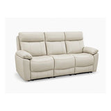3 Seater Top Grain Leather Electric Recliner Sofa