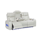 3+1+1 Seater Power Recliner Sofa Set with LED Light In Grey
