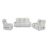 3+2+1 Seater Power Recliner Sofa Set with LED Light In Grey