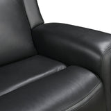 3-1-1 Seater Electric Leather/PVC Black Recliner Set