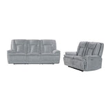 3+2 Seater Power Recliner Sofa Set in Grey