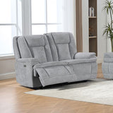 3+2 Seater Power Recliner Sofa Set in Grey
