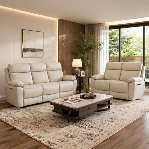Multiple Seater Top Grain Leather Electric Recliner Sofa