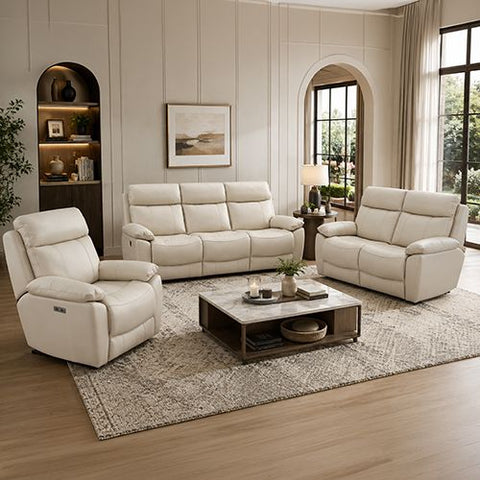 Multiple Seater Top Grain Leather Electric Recliner Sofa