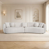 4 Seater Curved Fabric Sofa