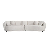 4 Seater Curved Fabric Sofa