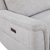 Fabric Electric Recliner Grey Chaise Sofa with Storage